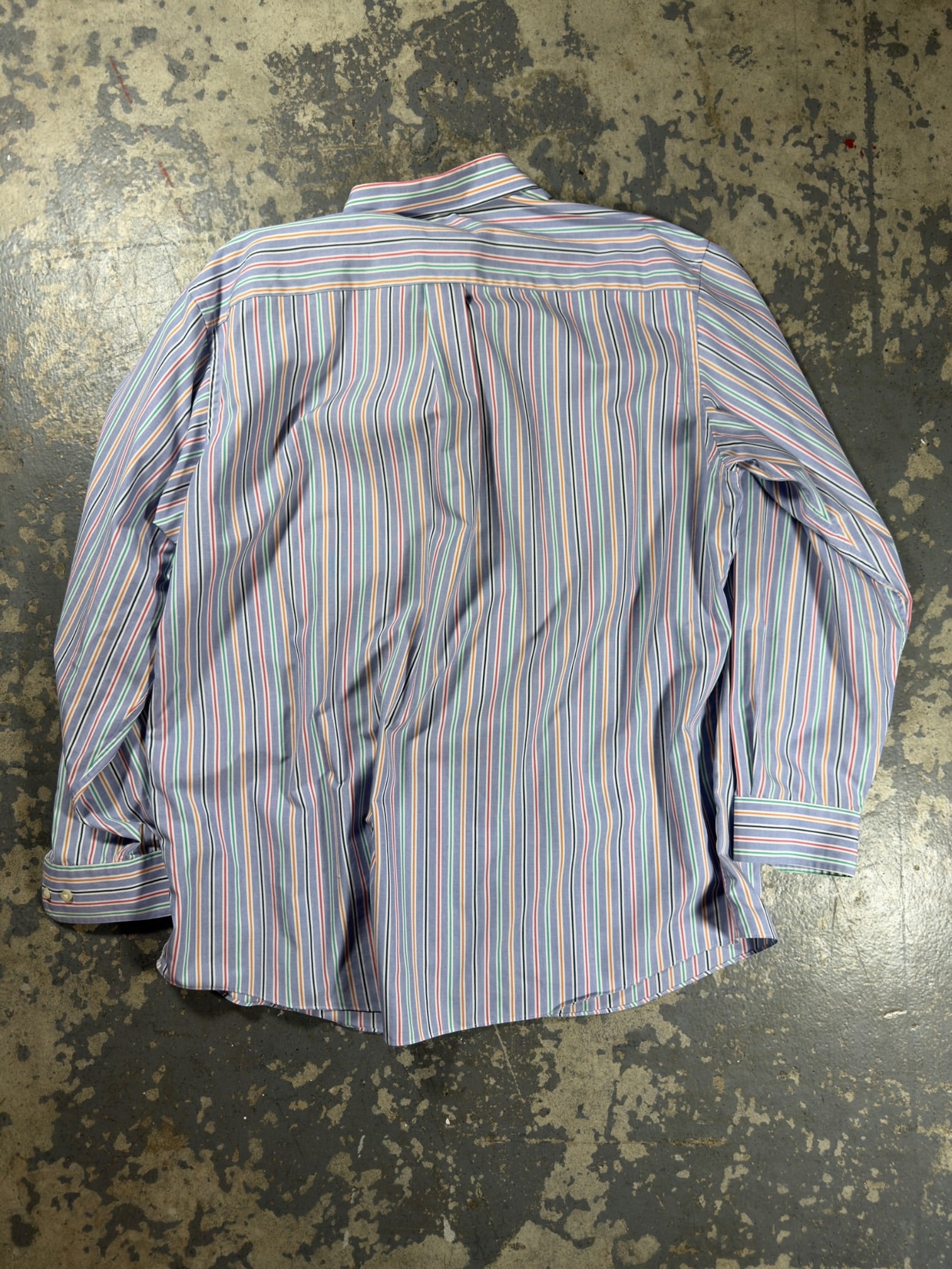 Jos A Bank Rainbow Striped Button Up