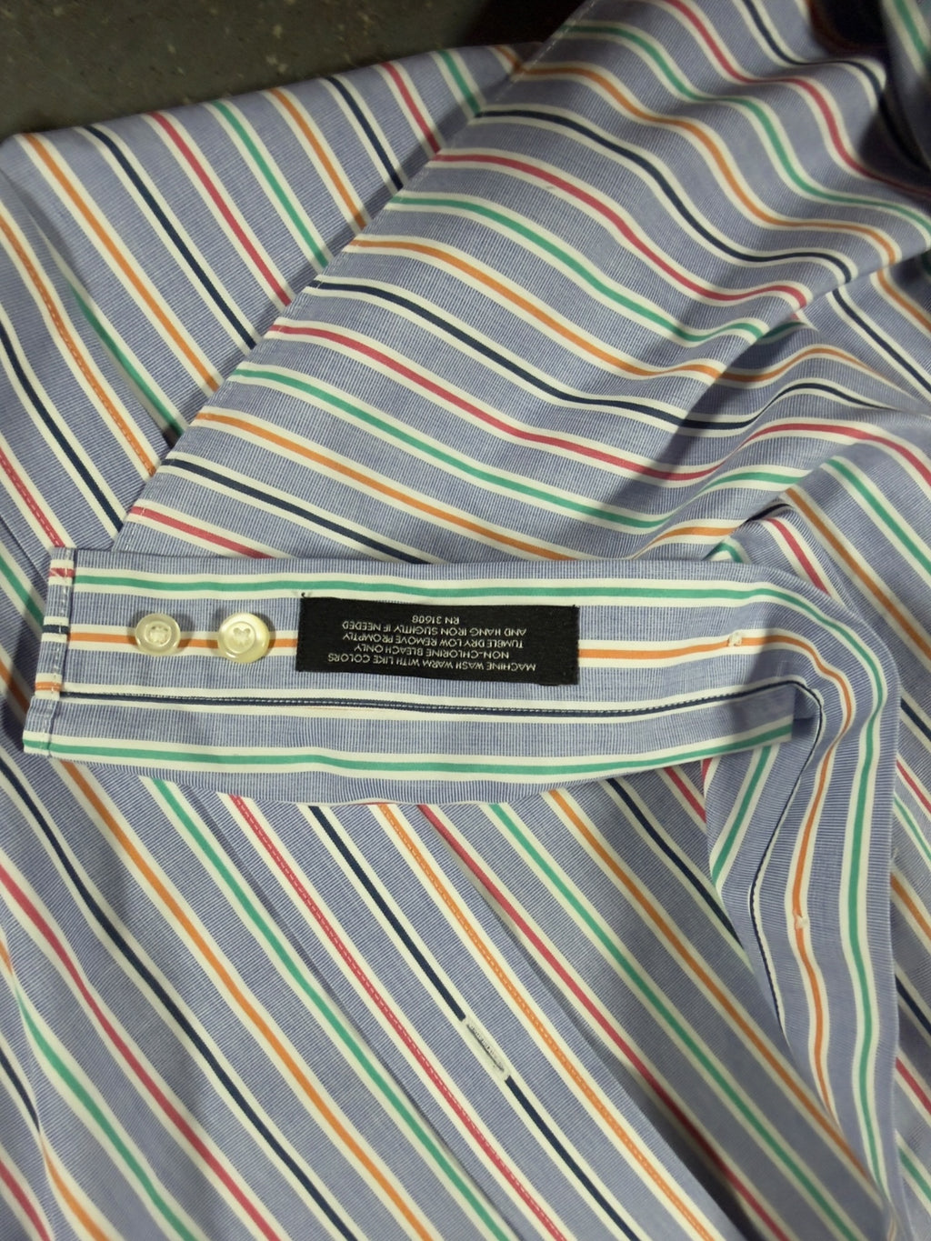 Jos A Bank Rainbow Striped Button Up