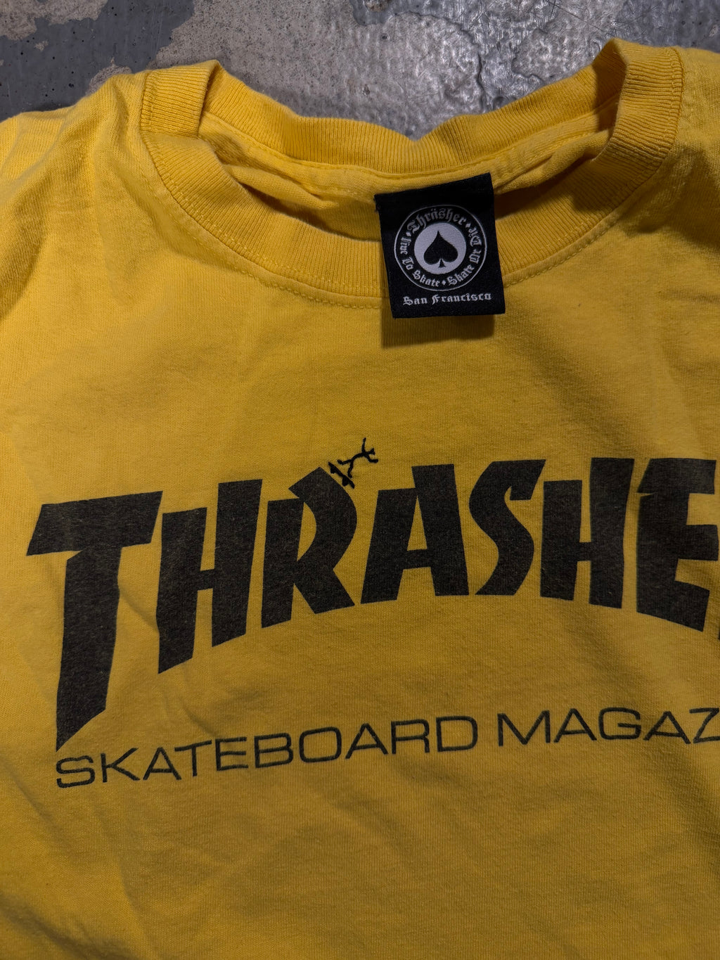 Thrasher tshirt w/ custom embroidery