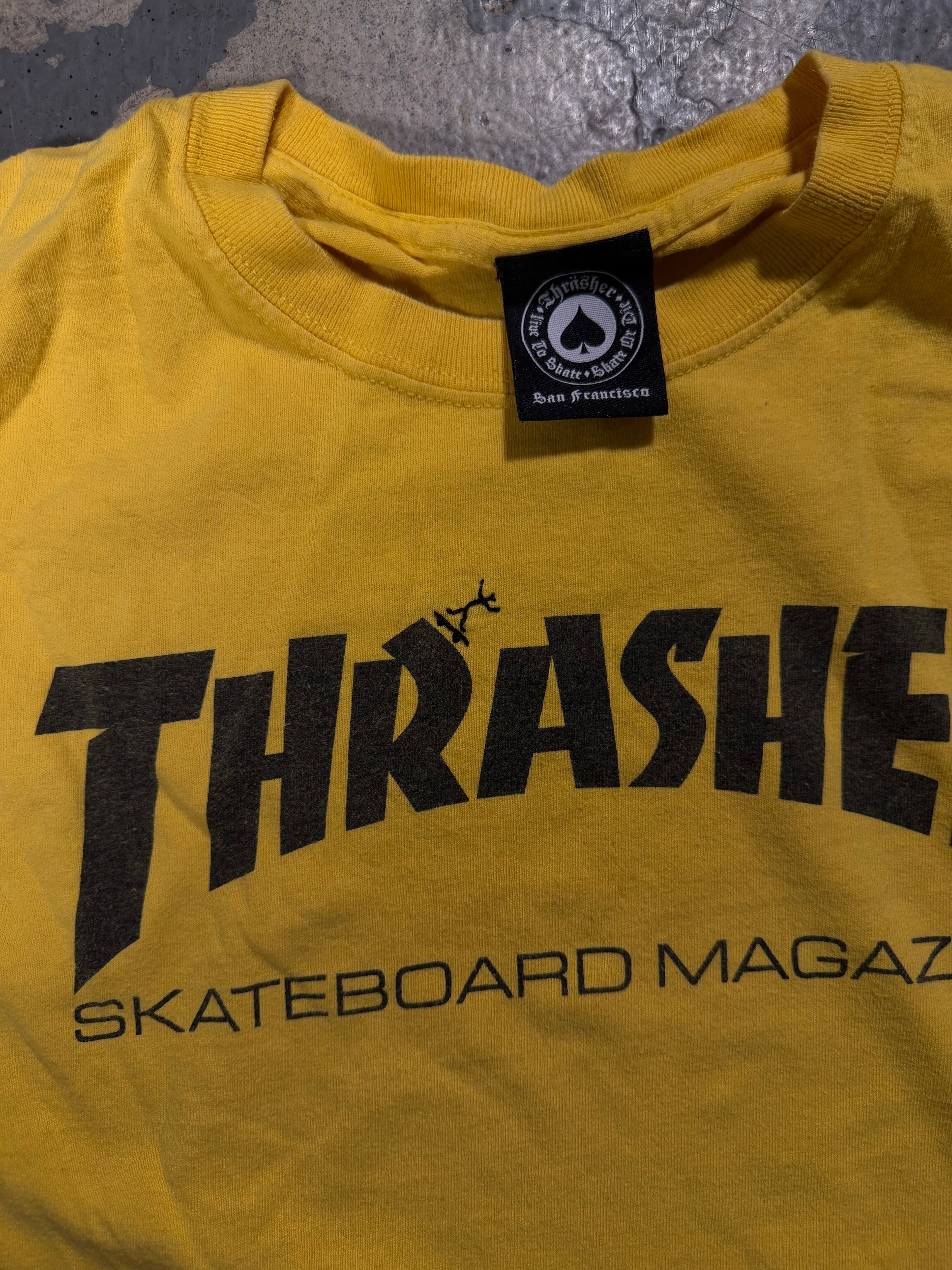Thrasher tshirt w/ custom embroidery